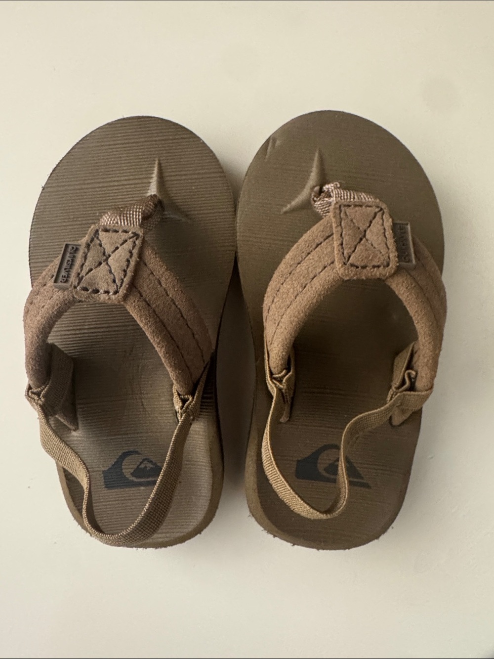Toddler Brown Flip Flop Sandals with Secure Back Strap